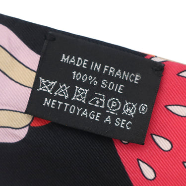 エルメス HERMES ツイリー ブラック×ホワイト×ブルー シルク スカーフ 【LA PATISSERIE FRANCAISE CHARM/パティスリーフランセーズチャーム】