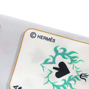 エルメス HERMES ツイリー グリペール×ローズ×ブラック シルク スカーフ 【JEU DE CARTES/ジュー ドゥ カルト】