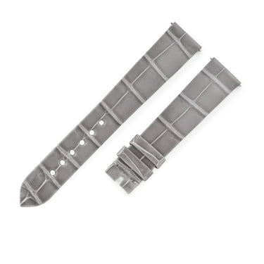 ヴァンクリーフアーペル Van Cleef & Arpels 純正 クロコバンド グレー クロコダイル 腕時計パーツ 新品未使用 クロコダイル ベルト 16ｍｍ グレー シャイニー バネ棒
