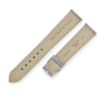 ヴァンクリーフアーペル Van Cleef & Arpels 純正 クロコバンド グレー クロコダイル 腕時計パーツ 新品未使用 クロコダイル ベルト 16ｍｍ グレー シャイニー バネ棒