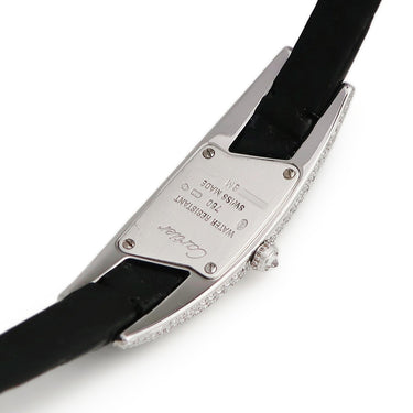 腕時計 カルティエ Cartier リーブル イマリア WJ300550 クオーツ レディース K18WG無垢 純正ダイヤ ブラック 黒