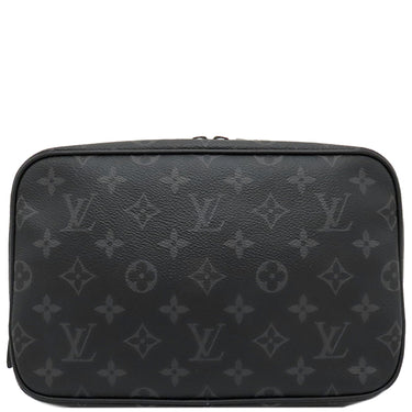 ルイヴィトン LOUIS VUITTON トゥルース トワレ GM M43383 モノグラムエクリプス モノグラムエクリプスキャンバス ポーチ シルバー金具 黒 グレー