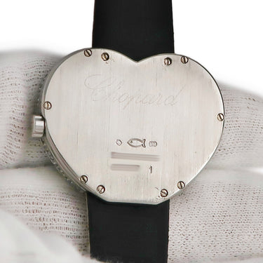 腕時計 ショパール CHOPARD ハート 12/7417 手巻き レディース K18WG無垢 純正ダイヤ ホワイトゴールド ギョウシェ シェル