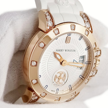腕時計 ハリーウィンストン Harry Winston オーシャン オートマティック OCEAHD36RR001 自動巻き メンズ レディース K18RG無垢 純正ダイヤ