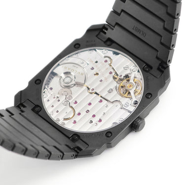 腕時計 ブルガリ BVLGARI オクト フィニッシモ オートマティック 103077 自動巻き メンズ オクタゴナル 薄型 ブラック 黒 セラミック
