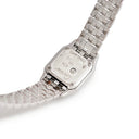 腕時計 カルティエ Cartier ミニ パンテール WF3210F3 クオーツ レディース K18WG無垢 純正ダイヤ アイボリー 青針 ローマン