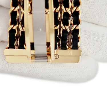 腕時計 シャネル CHANEL プルミエール カフ M LIMITED EDITION H9861 クオーツ レディース K18イエローGP ゴールド ブラック