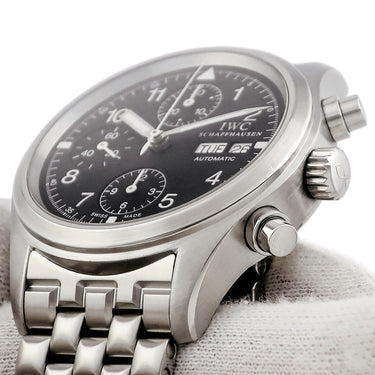 腕時計 IWC IWC パイロットウォッチ メカニカル フリーガー クロノグラフ IW370607 自動巻き メンズ ブラック 黒 デイデイト