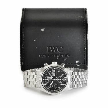 腕時計 IWC IWC パイロットウォッチ メカニカル フリーガー クロノグラフ IW370607 自動巻き メンズ ブラック 黒 デイデイト