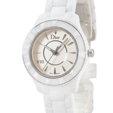 腕時計 クリスチャン・ディオール Christian Dior ディオール8 オンユイット CD1231E2 クオーツ レディース 白 ホワイト セラミック