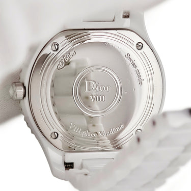 腕時計 クリスチャン・ディオール Christian Dior ディオール8 オンユイット CD1231E2 クオーツ レディース 白 ホワイト セラミック