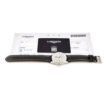 腕時計 ロンジン LONGINES 130YEARS165 GMT L.2.614.4.13.2 自動巻き メンズ メーカーOH済 ホワイト 白 青針 デイト 130周年記念 限定