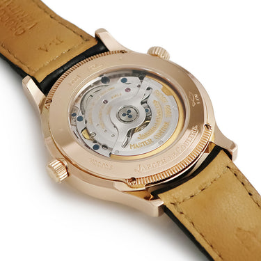 腕時計 ジャガールクルト JAEGER LECOULTRE マスター ジオグラフィーク 142.2.92.S 142.240.927B 自動巻き メンズ K18PG無垢 ブラック デイト