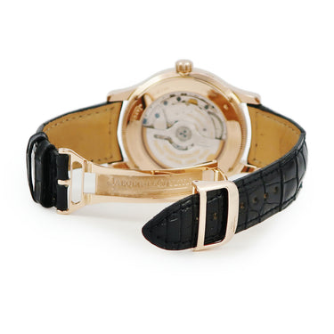 腕時計 ジャガールクルト JAEGER LECOULTRE マスター ジオグラフィーク 142.2.92.S 142.240.927B 自動巻き メンズ K18PG無垢 ブラック デイト