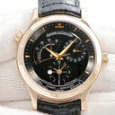 腕時計 ジャガールクルト JAEGER LECOULTRE マスター ジオグラフィーク 142.2.92.S 142.240.927B 自動巻き メンズ K18PG無垢 ブラック デイト