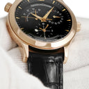 腕時計 ジャガールクルト JAEGER LECOULTRE マスター ジオグラフィーク 142.2.92.S 142.240.927B 自動巻き メンズ K18PG無垢 ブラック デイト