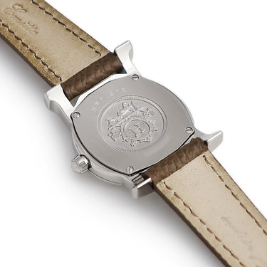 腕時計 エルメス HERMES Hウォッチ ロンド HR1.210 クオーツ レディース ホワイト 白 ラジアル 放射状 アラビア