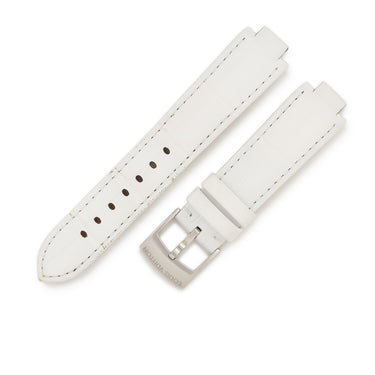 ルイヴィトン LOUIS VUITTON 純正 クロコバンド ホワイト クロコダイル ステンレススチール 腕時計パーツ 替え ベルト 純正SS製尾錠付き 18mm ホワイト 白 シャイン 艶有り