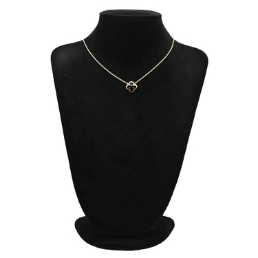 ヴァンクリーフアーペル Van Cleef & Arpels ピュア アルハンブラ VCARB13900 ブラック×イエローゴールド K18YG オニキス ネックレス Au750 18K 18金