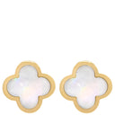 ヴァンクリーフアーペル Van Cleef & Arpels ピュア アルハンブラ VCARA38800 パールホワイト×イエローゴールド K18YG マザーオブパール ピアス 白 750YG 18K