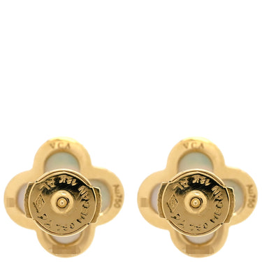 ヴァンクリーフアーペル Van Cleef & Arpels ピュア アルハンブラ VCARA38800 パールホワイト×イエローゴールド K18YG マザーオブパール ピアス 白 750YG 18K