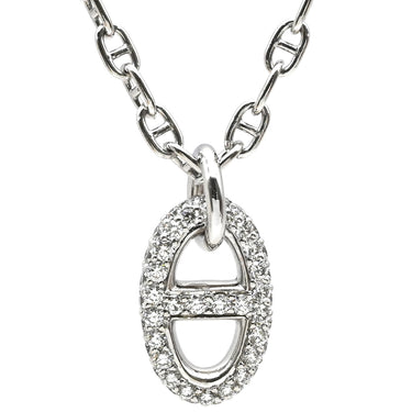 エルメス HERMES ファランドールPM ペンダント H221304B ホワイトゴールド K18WG ダイヤモンド SH ネックレス 18K 750AU