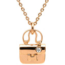 エルメス HERMES アミュレット コンスタンス ペンダント ローズゴールド K18PG ダイヤモンド ネックレス ピンクゴールド バッグモチーフ