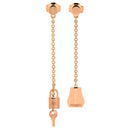 エルメス HERMES ケリー クロシェット ローズゴールド K18PG ピアス ピンクゴールド 750AU ドロップ