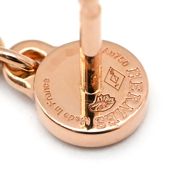 エルメス HERMES ケリー クロシェット ローズゴールド K18PG ピアス ピンクゴールド 750AU ドロップ