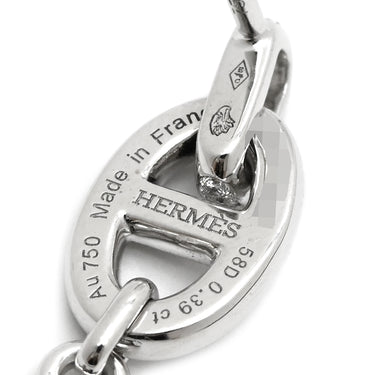 エルメス HERMES シェーヌダンクル ドロップ ダイヤピアス ホワイトゴールド K18WG ピアス 750 18K WG ホワイトゴールド