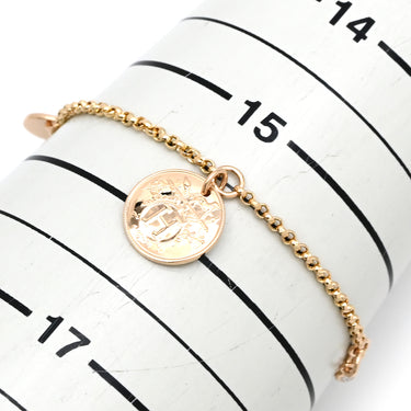 エルメス HERMES エクスリブリス PM H120441B ローズゴールド K18PG ダイヤモンド SH ブレスレット ピンクゴールド Au750 1Pダイヤ