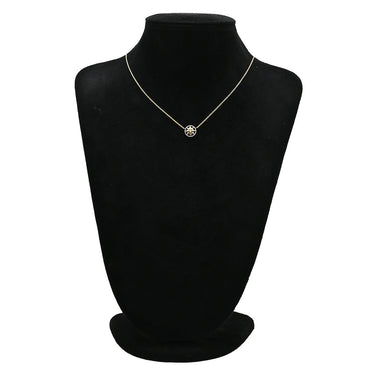 クリスチャン・ディオール Christian Dior ローズ デヴァン メダリオン ミディアム イエローゴールド K18YG ダイヤモンド ラピスラズリ ネックレス Dior Au750 18K ラピスラズリ ダイヤ 一粒