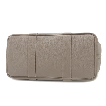 エルメス HERMES ガーデンパーティーPM グリアスファルト カントリー トートバッグ シルバー金具 グレージュ