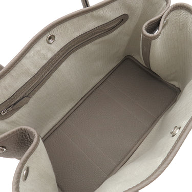 エルメス HERMES ガーデンパーティーPM グリアスファルト カントリー トートバッグ シルバー金具 グレージュ