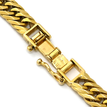 喜平 KIHEI K18 18金 18cm 19.9g 8面 トリプル イエローゴールド K18YG ブレスレット 造幣局検定マーク ショッピングローン対応していません