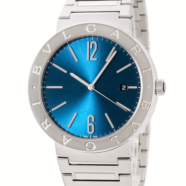 腕時計 ブルガリ BVLGARI ブルガリブルガリ BB41S/103720 自動巻き メンズ ブルー 青 バー アラビア デイト