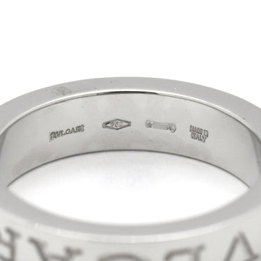 ブルガリ BVLGARI ブルガリブルガリ ダブルロゴ ホワイトゴールド K18WG ダイヤモンド リング 指輪 750AU 1Pダイヤ 8.5号