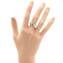 ブルガリ BVLGARI ブルガリブルガリ ダブルロゴ ホワイトゴールド K18WG ダイヤモンド リング 指輪 750AU 1Pダイヤ 8.5号