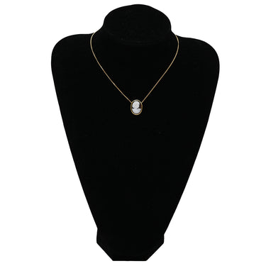 ノンブランド NON BRAND カメオ彫刻 ペンダント イエローゴールド K18YG ネックレス Au750 18K