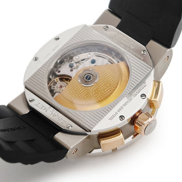 腕時計 ショーメ CHAUMET クラスワン クロノグラフ XXL W17790-45R 自動巻き メンズ K18PG×Ti×SS ブラック デイト スモールセコンド