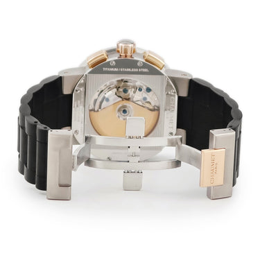 腕時計 ショーメ CHAUMET クラスワン クロノグラフ XXL W17790-45R 自動巻き メンズ K18PG×Ti×SS ブラック デイト スモールセコンド