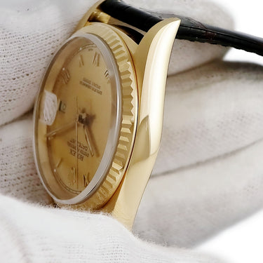 腕時計 ロレックス ROLEX デイトジャスト 16238 L番 自動巻き メンズ L番 K18YG無垢 シャンパン ローマン