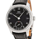 腕時計 IWC IWC ポルトギーゼ ハンドワインド エイトデイズ IW510202 手巻き メンズ ブラック 黒 スモールセコンド デイト