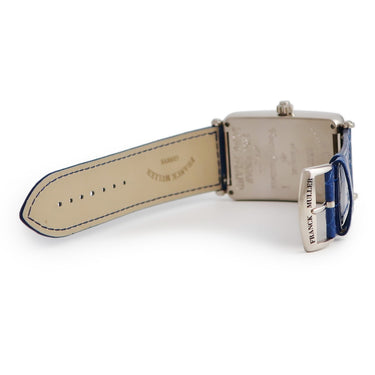 腕時計 フランクミュラー FRANCK MULLER ロングアイランド ヴェガス 1250VEGAS 自動巻き メンズ K18WG無垢 ブルー ビザン数字 ルーレット