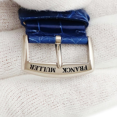 腕時計 フランクミュラー FRANCK MULLER ロングアイランド ヴェガス 1250VEGAS 自動巻き メンズ K18WG無垢 ブルー ビザン数字 ルーレット