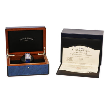 腕時計 フランクミュラー FRANCK MULLER ロングアイランド ヴェガス 1250VEGAS 自動巻き メンズ K18WG無垢 ブルー ビザン数字 ルーレット