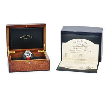 腕時計 フランクミュラー FRANCK MULLER トノウカーベックス シークレットアワーズ 7880SEH1 自動巻き メンズ K18WG無垢 ギョウシェ 黒