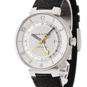 腕時計 ルイヴィトン LOUIS VUITTON タンブール ムーン GMT Q8D31 自動巻き メンズ デイト アラビア バー 2タイムゾーン