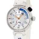 腕時計 ルイヴィトン LOUIS VUITTON タンブール ストリート ダイバー パシフィックホワイト QA124Z クオーツ メンズ スモールセコンド