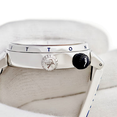 腕時計 ルイヴィトン LOUIS VUITTON タンブール ストリート ダイバー パシフィックホワイト QA124Z クオーツ メンズ スモールセコンド